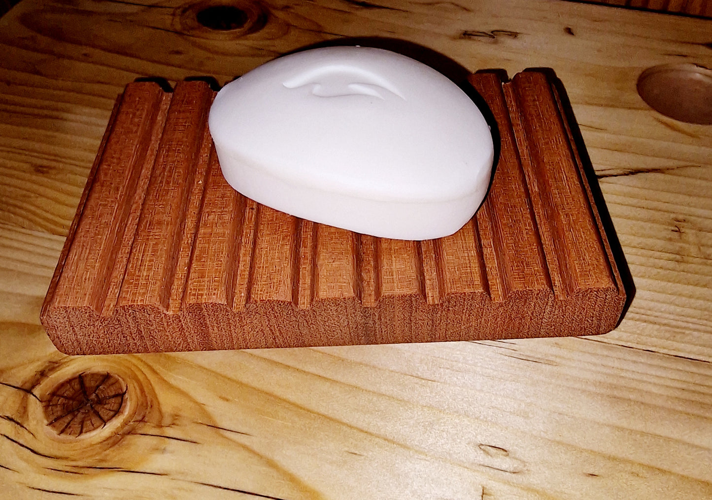 Hardwood soap saver, soap dish/tray